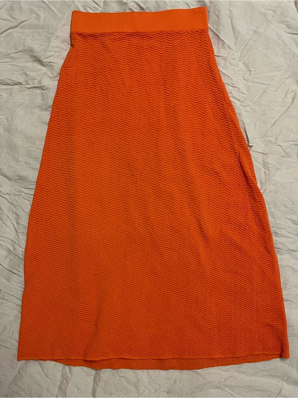 SOLID & STRIPED Orange Knit Maxi Skirt - Picture 8 of 9